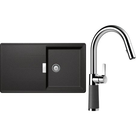 Set Schock S16-7 (dřez Tia D-100 Stone + baterie SC-520.120 Stone)