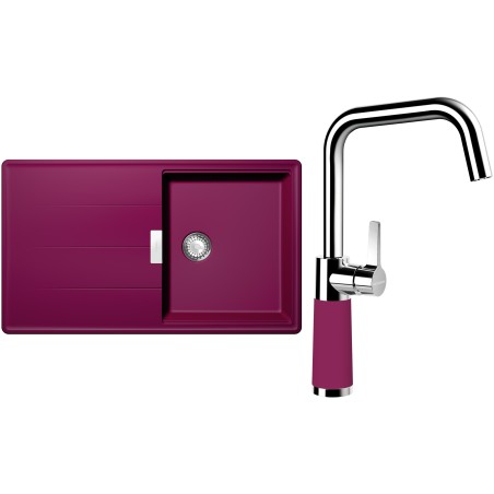 Set Schock S16-8 (dřez Tia D-100 Berry + baterie SC-530 Berry)