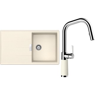 Set Schock S16-9 (dřez Tia D-100 Magnolia + baterie SC-530.120 Magnolia)