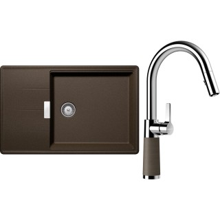 Set Schock S17-7 (dřez Tia D-100LS Bronze + baterie SC-520.120 Bronze)