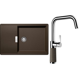 Set Schock S17-8 (dřez Tia D-100LS Bronze + baterie SC-530 Bronze)