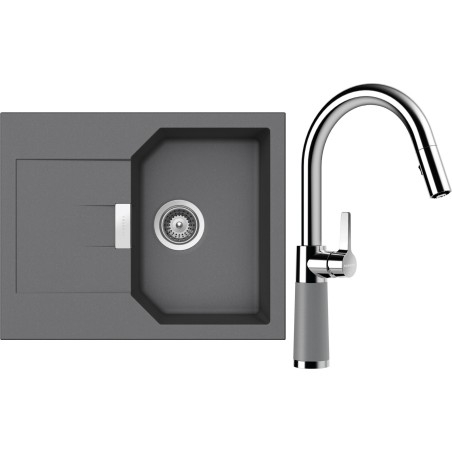 Set Schock S18-9 (dřez Manhattan D-100XS Croma + baterie SC-520.120 Croma)