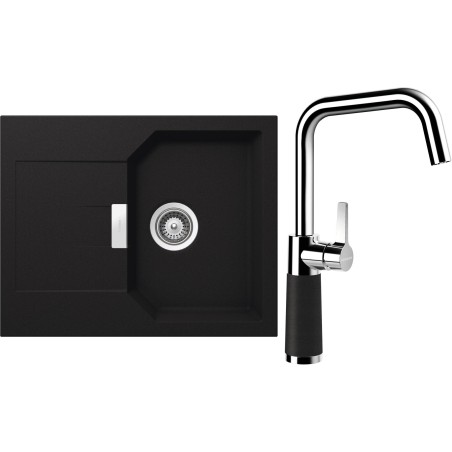 Set Schock S18-10 (dřez Manhattan D-100XS Onyx + baterie SC-530 Onyx)