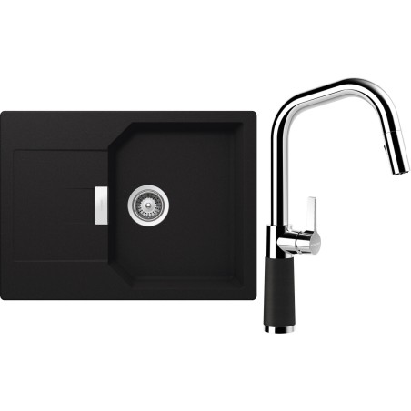 Set Schock S19-11 (dřez Manhattan D-100S Onyx + baterie SC-530.120 Onyx)