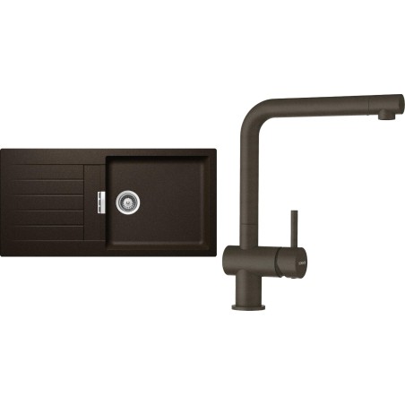 Set Schock S2-1 (dřez Signus D-100L Bronze + baterie Epos Bronze)