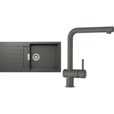 Set Schock S2-1 (dřez Signus D-100L Silverstone + baterie Epos Silverstone)