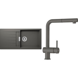 Set Schock S2-2 (dřez Signus D-100L Silverstone + baterie Epos.120 Silverstone)