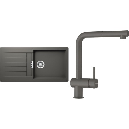 Set Schock S2-2 (dřez Signus D-100L Silverstone + baterie Epos.120 Silverstone)