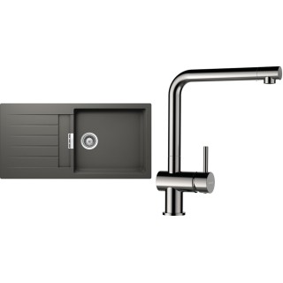 Set Schock S2-3 (dřez Signus D-100L Silverstone + baterie Epos Nerezový vzhled)