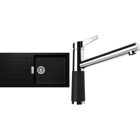 Set Schock S2-4 (dřez Signus D-100L Magma + baterie SC-510 Magma)