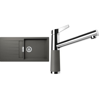 Set Schock S2-4 (dřez Signus D-100L Silverstone + baterie SC-510 Silverstone)