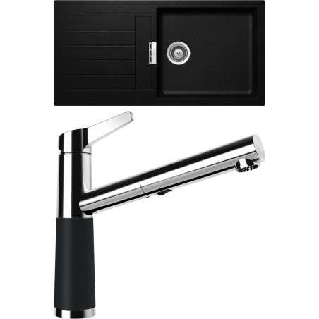 Set Schock S2-5 (dřez Signus D-100L Magma + baterie SC-510.120 Magma)