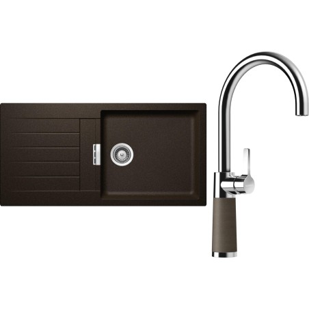 Set Schock S2-6 (dřez Signus D-100L Bronze + baterie SC-520 Bronze)