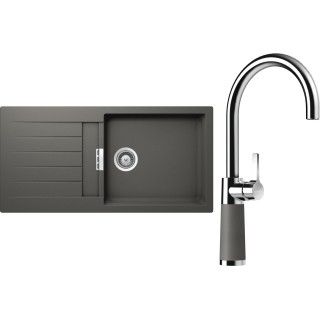 Set Schock S2-6 (dřez Signus D-100L Silverstone + baterie SC-520 Silverstone)