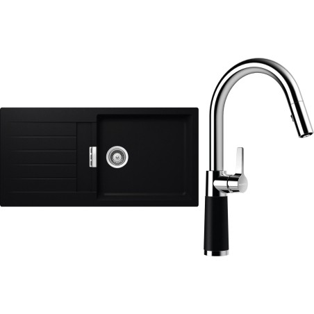 Set Schock S2-7 (dřez Signus D-100L Puro + baterie SC-520.120 Puro)