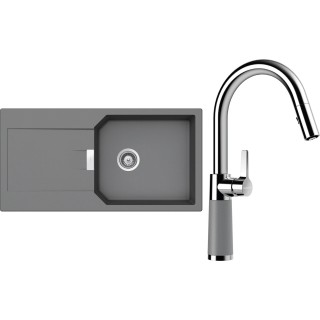 Set Schock S21-9 (dřez Manhattan D-100L Croma + baterie SC-520.120 Croma)