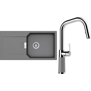 Set Schock S21-11 (dřez Manhattan D-100L Croma + baterie SC-530.120 Croma)