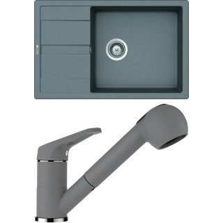 Set Schock S22-2 (dřez Manhattan D-100LS Croma + baterie Cosmo.120 Croma)