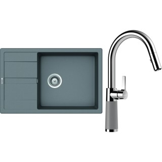 Set Schock S22-9 (dřez Manhattan D-100LS Croma + baterie SC-520.120 Croma)