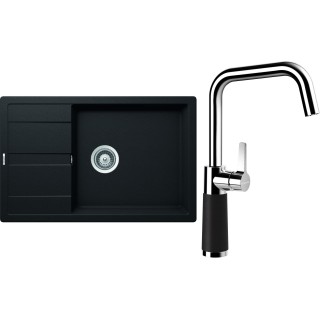 Set Schock S22-10 (dřez Manhattan D-100LS Nero + baterie SC-530 Nero)