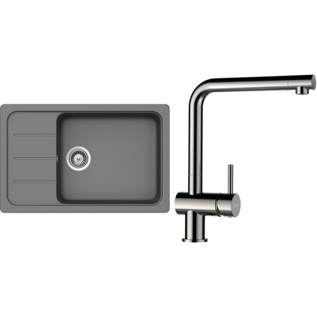 Set Schock S27-5 (dřez Formhaus D-100LS Croma + baterie Epos Nerezový vzhled)