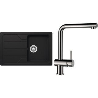 Set Schock S28-5 (dřez Formhaus D-100S Onyx + baterie Epos Nerezový vzhled)