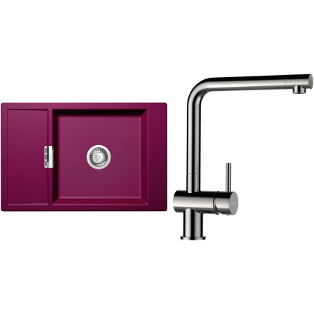 Set Schock S4-3 (dřez Mono D-100XS Berry + baterie Epos Nerezový vzhled)