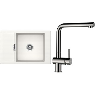 Set Schock S4-3 (dřez Mono D-100XS Polaris + baterie Epos Nerezový vzhled)