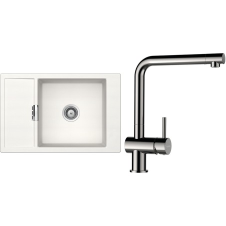 Set Schock S4-3 (dřez Mono D-100XS Polaris + baterie Epos Nerezový vzhled)