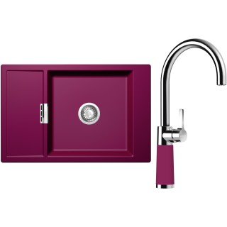 Set Schock S4-6 (dřez Mono D-100XS Berry + baterie SC-520 Berry)