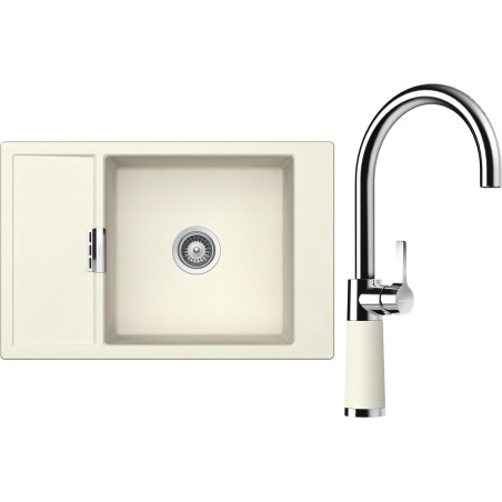 Set Schock S4-6 (dřez Mono D-100XS Magnolia + baterie SC-520 Magnolia)