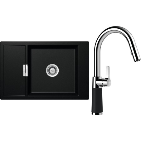 Set Schock S4-7 (dřez Mono D-100XS Magma + baterie SC-520.120 Magma)