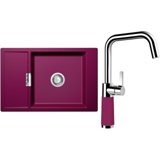 Set Schock S4-8 (dřez Mono D-100XS Berry + baterie SC-530 Berry)