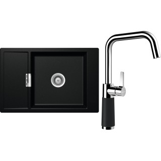 Set Schock S4-8 (dřez Mono D-100XS Magma + baterie SC-530 Magma)