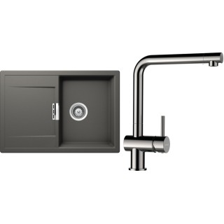 Set Schock S5-3 (dřez Mono D-100S Silverstone + baterie Epos Nerezový vzhled)