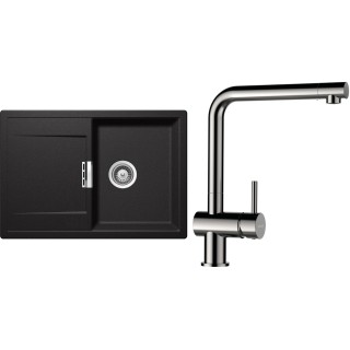 Set Schock S5-3 (dřez Mono D-100S Stone + baterie Epos Nerezový vzhled)