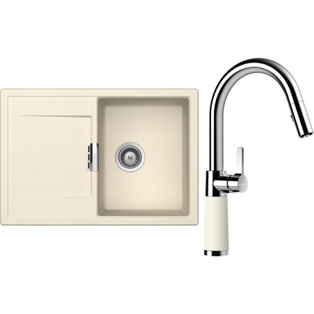 Set Schock S5-7 (dřez Mono D-100S Magnolia + baterie SC-520.120 Magnolia)