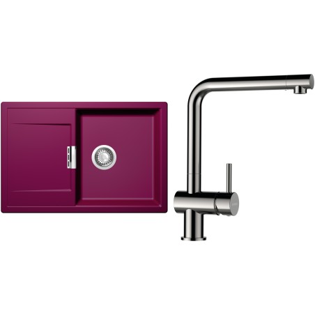 Set Schock S6-3 (dřez Mono D-100 Berry + baterie Epos Nerezový vzhled)