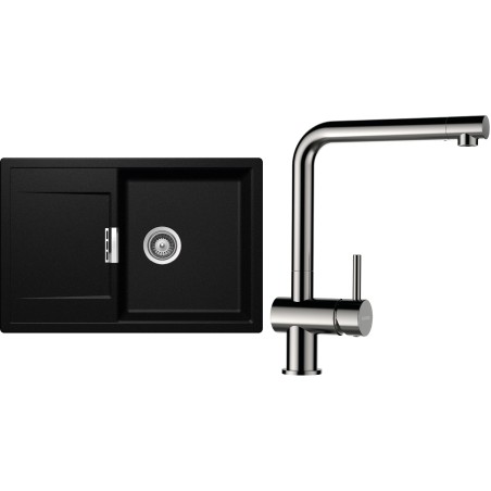 Set Schock S6-3 (dřez Mono D-100 Magma + baterie Epos Nerezový vzhled)