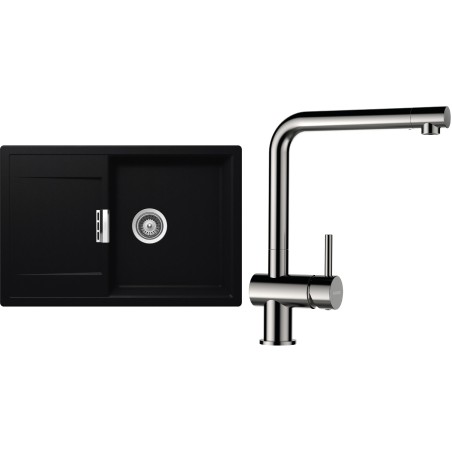 Set Schock S6-3 (dřez Mono D-100 Puro + baterie Epos Nerezový vzhled)