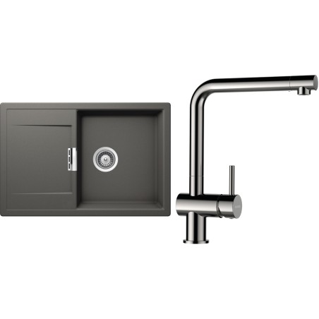 Set Schock S6-3 (dřez Mono D-100 Silverstone + baterie Epos Nerezový vzhled)