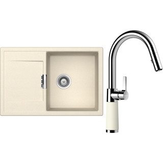 Set Schock S6-7 (dřez Mono D-100 Magnolia + baterie SC-520.120 Magnolia)