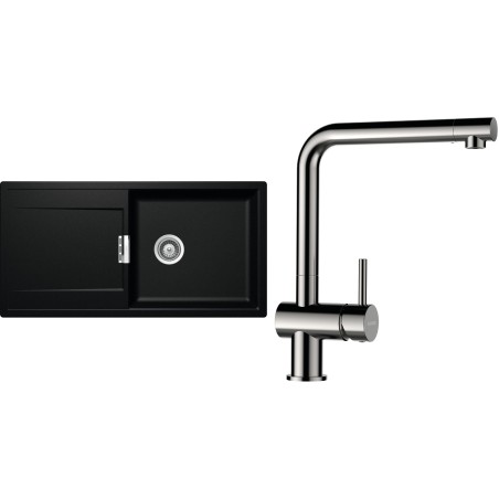 Set Schock S8-3 (dřez Mono D-100L Magma + baterie Epos Nerezový vzhled)