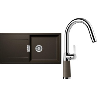 Set Schock S8-7 (dřez Mono D-100L Bronze + baterie SC-520.120 Bronze)