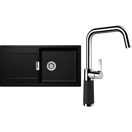 Set Schock S8-8 (dřez Mono D-100L Magma + baterie SC-530 Magma)