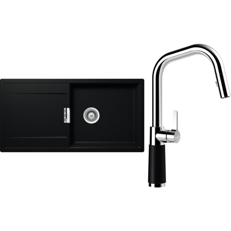 Set Schock S8-9 (dřez Mono D-100L Puro + baterie SC-530.120 Puro)