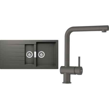 Set Schock S3-1 (dřez Signus D-150 Silverstone + baterie Epos Silverstone)