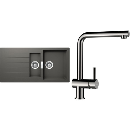 Set Schock S3-3 (dřez Signus D-150 Silverstone + baterie Epos Nerezový vzhled)