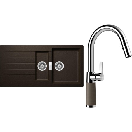 Set Schock S3-7 (dřez Signus D-150 Bronze + baterie SC-520.120 Bronze)