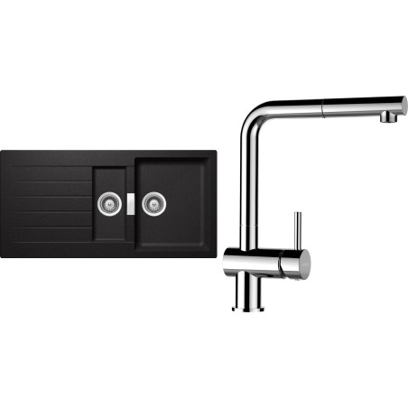 Set Schock S3-13 (dřez Signus D-150 Stone + baterie Epos.120 Chrom)